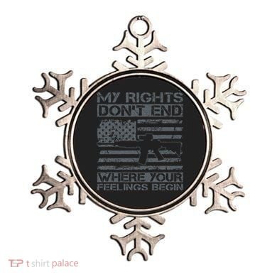 Usa Gun Flag My Rights DonT End Where Your Feelings Begin Ornament