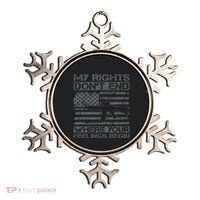 Usa Gun Flag My Rights DonT End Where Your Feelings Begin Ornament thumb 0