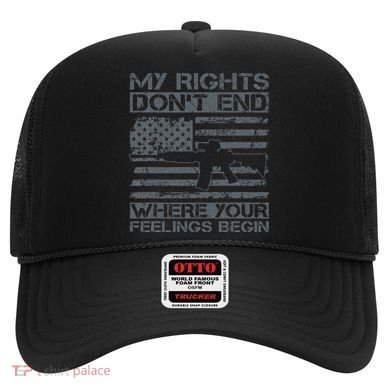 Usa Gun Flag My Rights DonT End Where Your Feelings Begin Hat