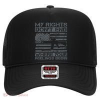 Usa Gun Flag My Rights DonT End Where Your Feelings Begin Hat thumb 0