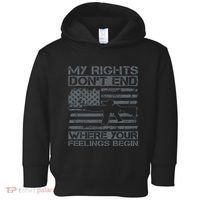 Usa Gun Flag My Rights DonT End Where Your Feelings Begin Toddler Hoodie thumb 0
