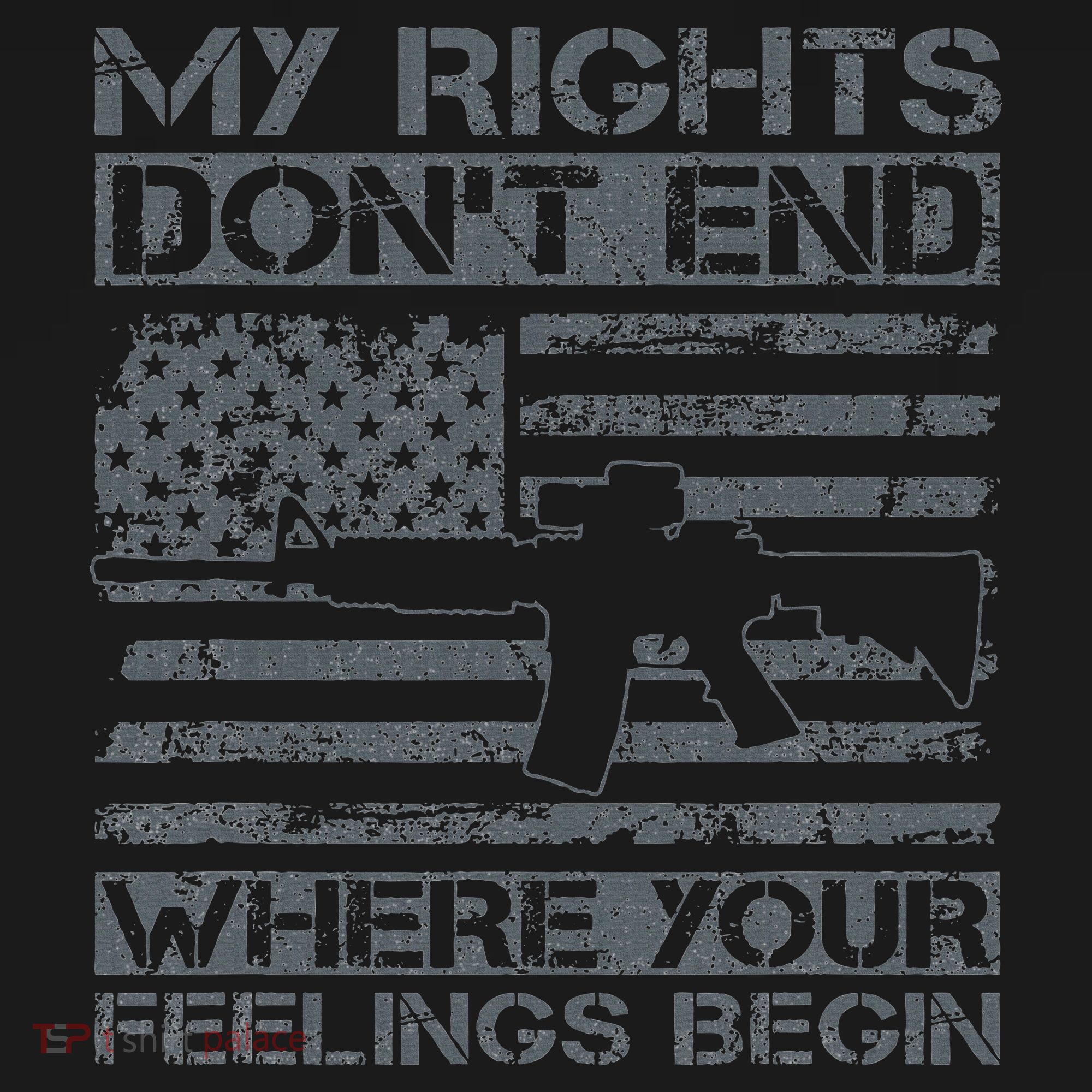 Usa Gun Flag My Rights DonT End Where Your Feelings Begin Toddler T-Shirt