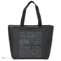 Usa Gun Flag My Rights DonT End Where Your Feelings Begin Tote Bag thumb 0
