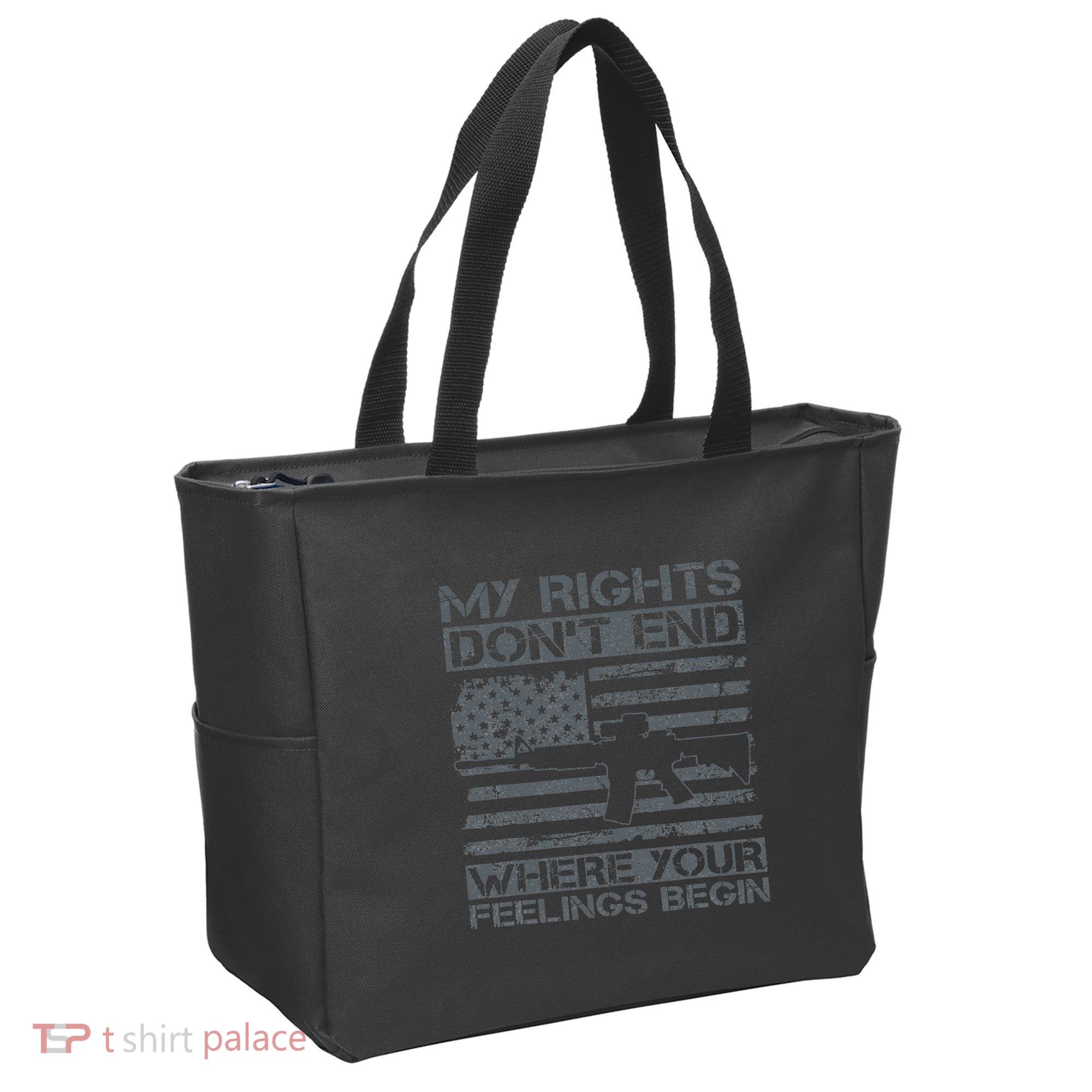 Usa Gun Flag My Rights DonT End Where Your Feelings Begin Tote Bag