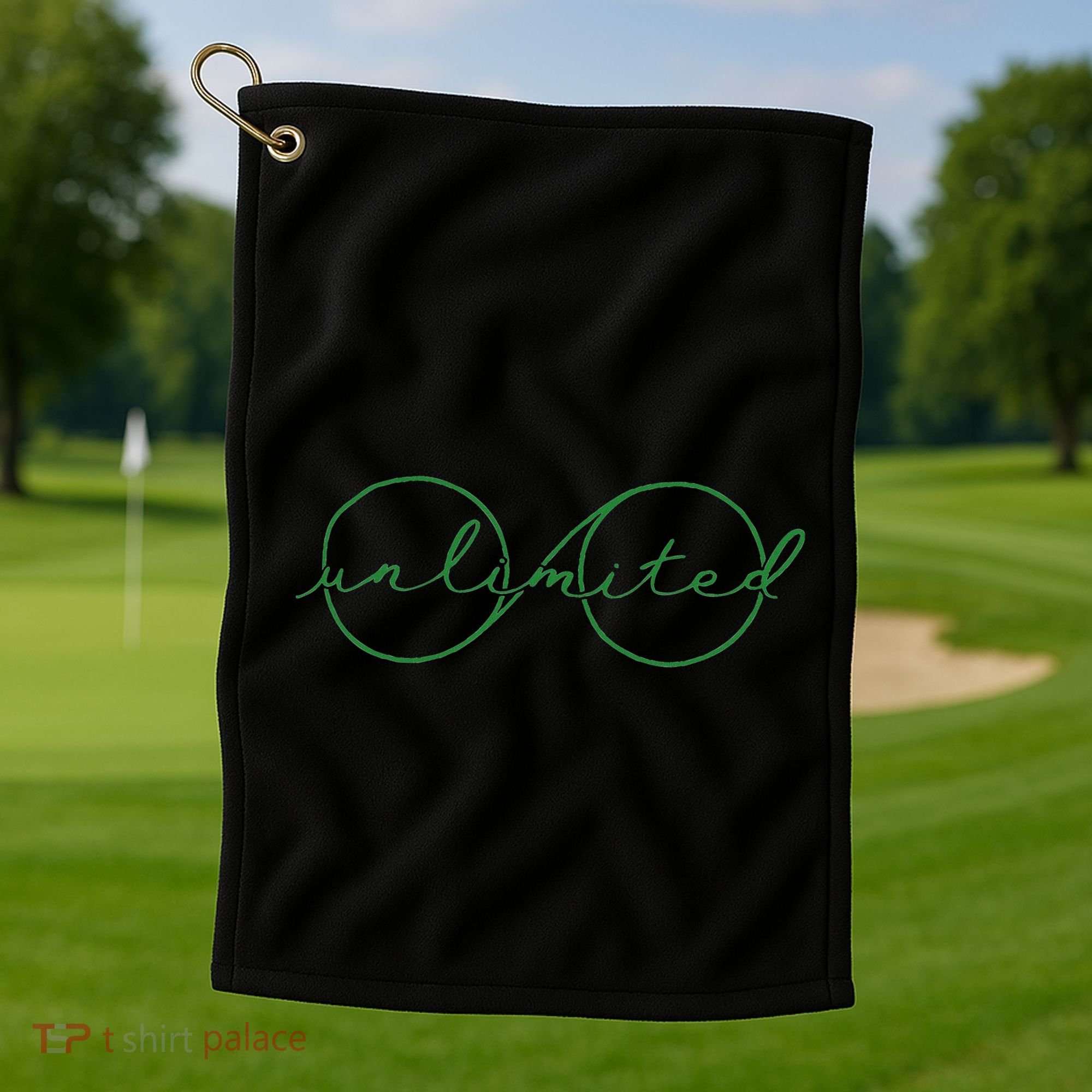 Unlimited Glasses Green Good Witch Bad Witch Golf Towel