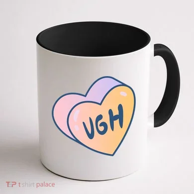 Ugh Heart Coffee Mug back
