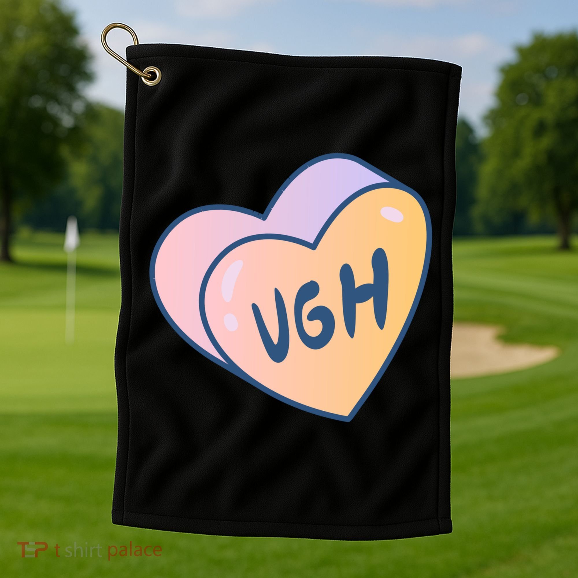Ugh Heart Golf Towel