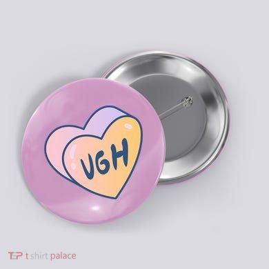 Ugh Heart Button