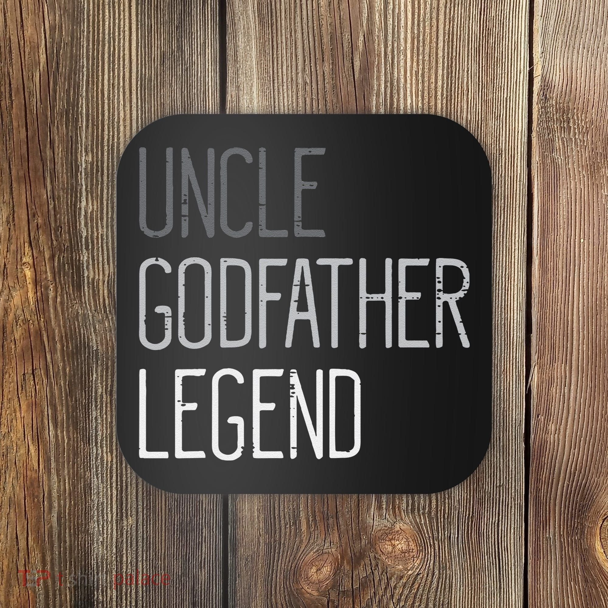 Uncle Godfather Legend Funny Fathers Day Family Brother Coaster