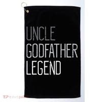 Uncle Godfather Legend Funny Fathers Day Family Brother Golf Towel thumb 0