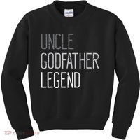Uncle Godfather Legend Funny Fathers Day Family Brother Kids Sweatshirt thumb 0
