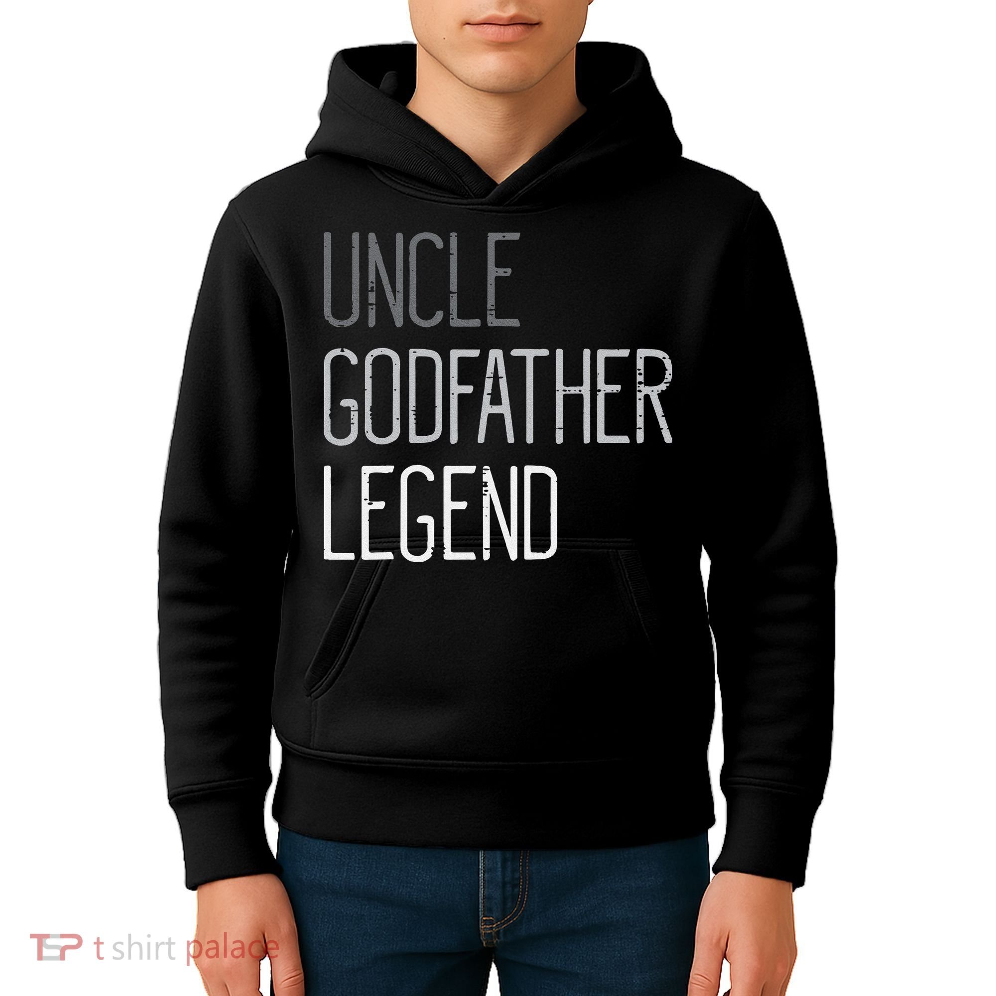 Uncle Godfather Legend Funny Fathers Day Family Brother Kids Hoodie