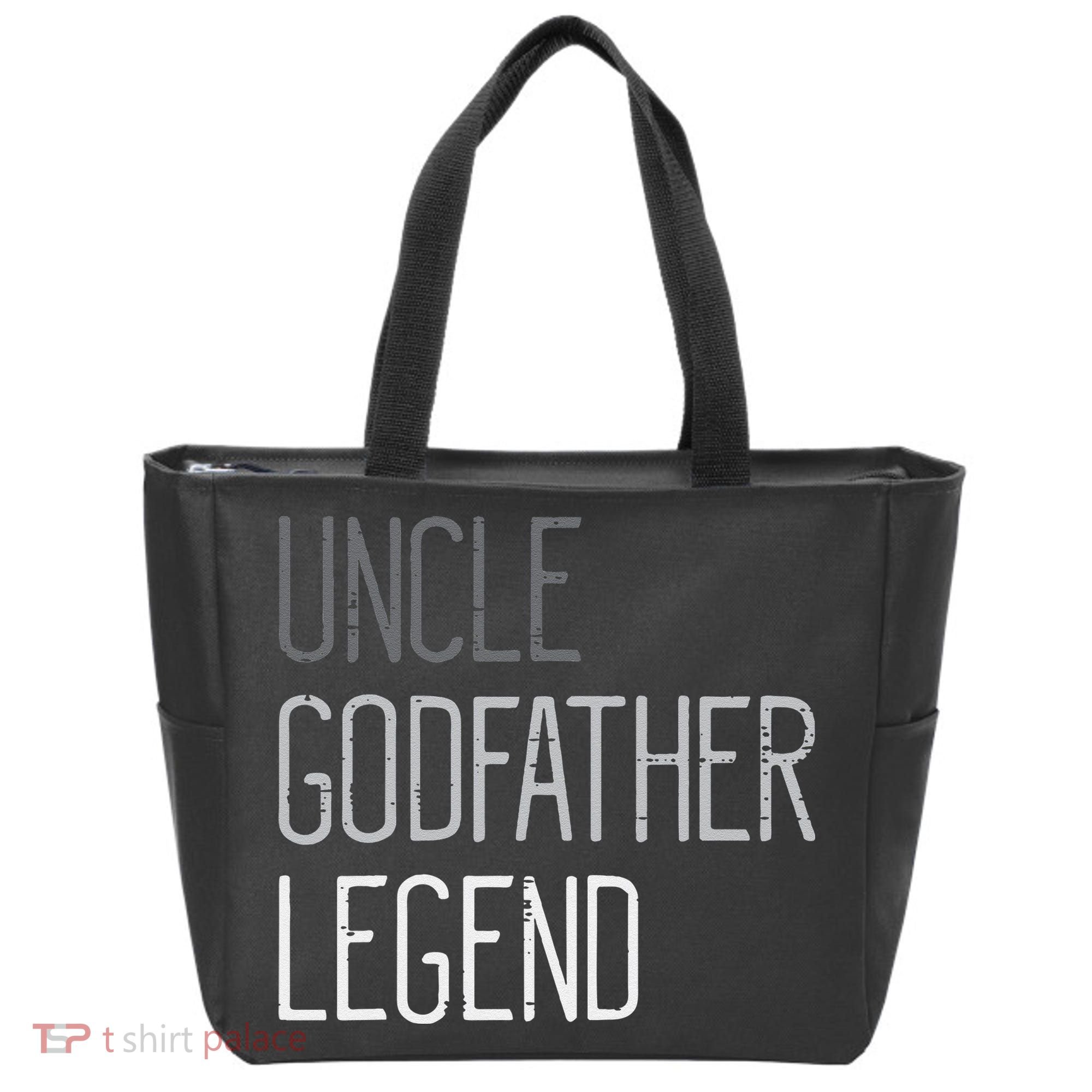 Uncle Godfather Legend Funny Fathers Day Family Brother Tote Bag