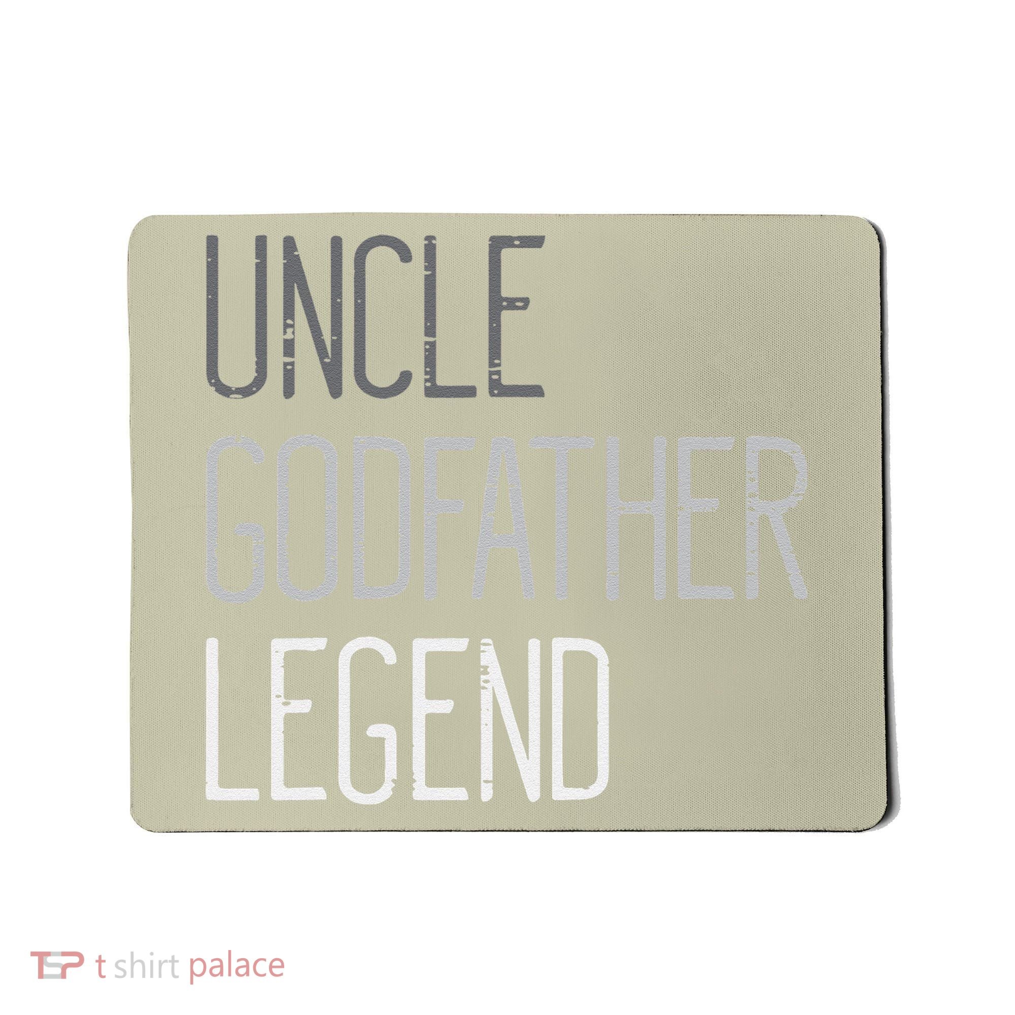 Uncle Godfather Legend Funny Fathers Day Family Brother Mousepad