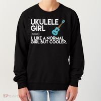 Ukulele Girl Like A Norm Girl But Cooler Women's Sweatshirt thumb 0