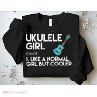 Ukulele Girl Like A Norm Girl But Cooler Sweatshirt thumb 2