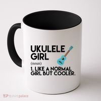 Ukulele Girl Like A Norm Girl But Cooler Coffee Mug thumb 0