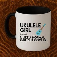 Ukulele Girl Like A Norm Girl But Cooler Coffee Mug thumb 2