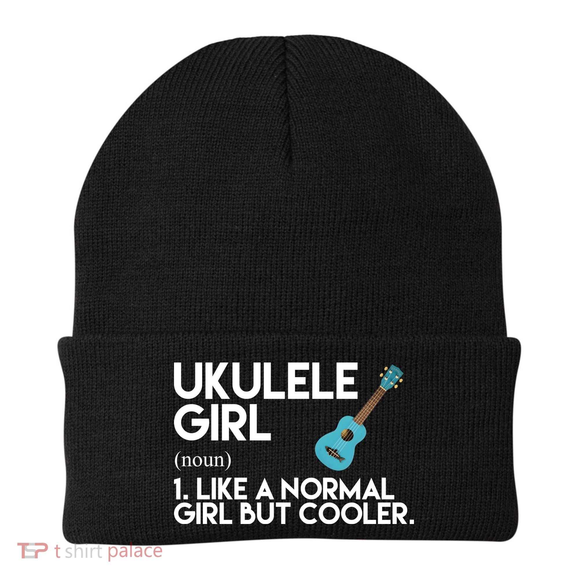 Ukulele Girl Like A Norm Girl But Cooler Beanie