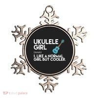 Ukulele Girl Like A Norm Girl But Cooler Ornament thumb 0