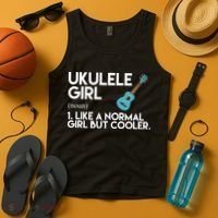 Ukulele Girl Like A Norm Girl But Cooler Tank Top thumb 4