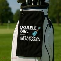 Ukulele Girl Like A Norm Girl But Cooler Golf Towel thumb 2