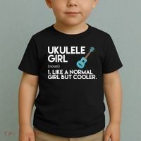 Ukulele Girl Like A Norm Girl But Cooler Toddler T-Shirt thumb 2