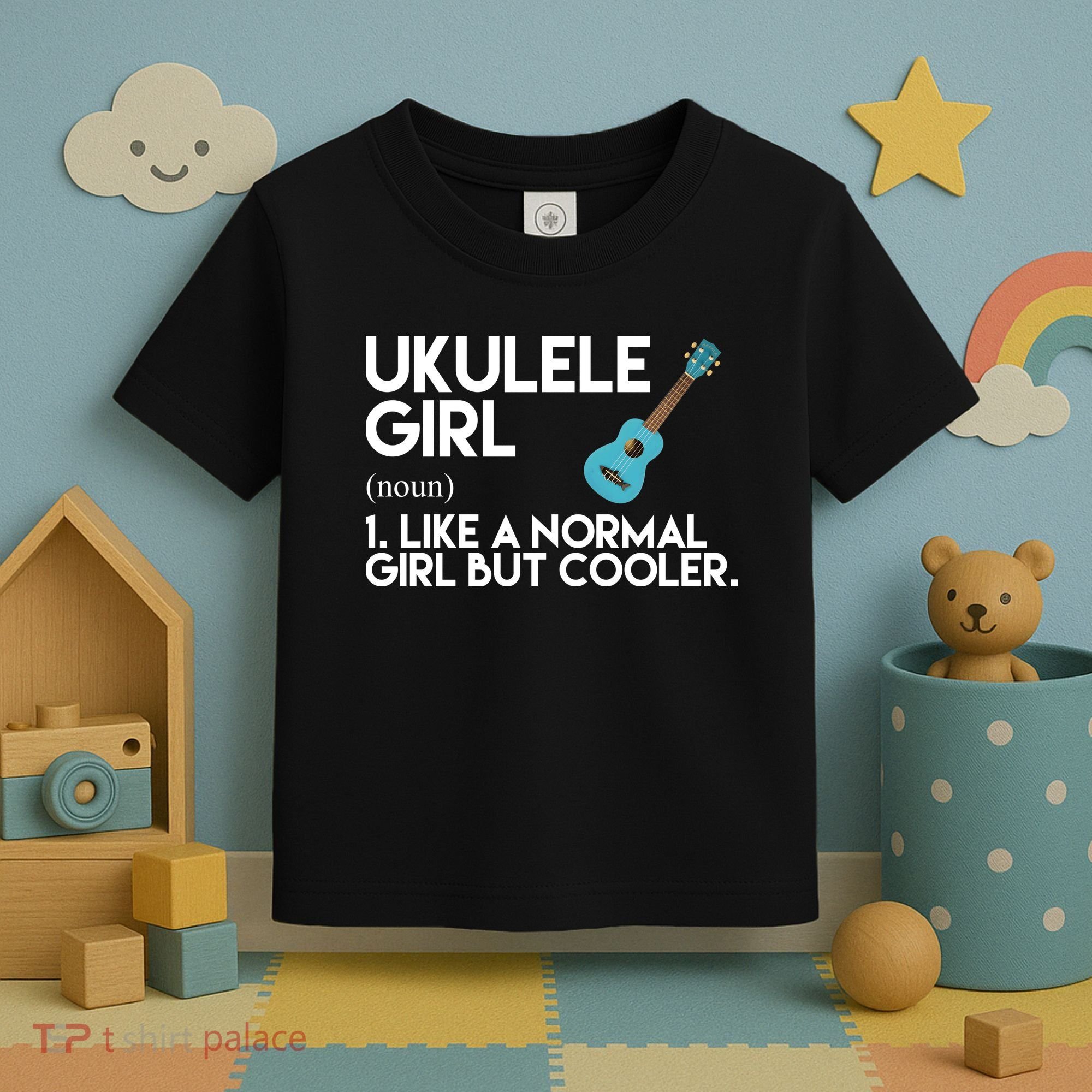 Ukulele Girl Like A Norm Girl But Cooler Toddler T-Shirt