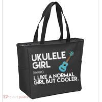 Ukulele Girl Like A Norm Girl But Cooler Tote Bag thumb 2