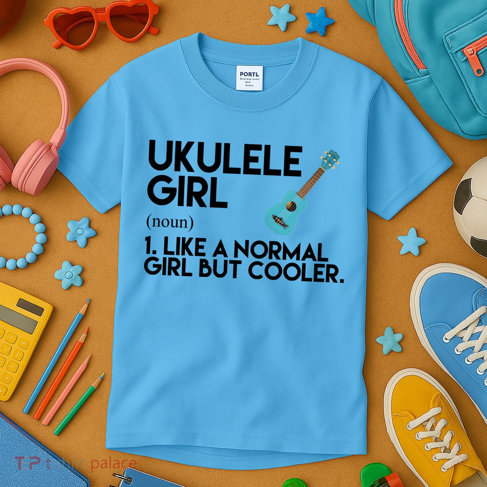 Ukulele Girl Like A Norm Girl But Cooler Kids T-Shirt