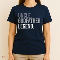  Uncle Godfather Legend Best Godfather Proposal Baptism T-Shirt thumb 4