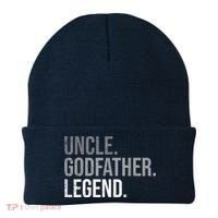  Uncle Godfather Legend Best Godfather Proposal Baptism Beanie thumb 0