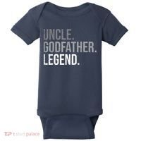  Uncle Godfather Legend Best Godfather Proposal Baptism Baby Bodysuit thumb 0
