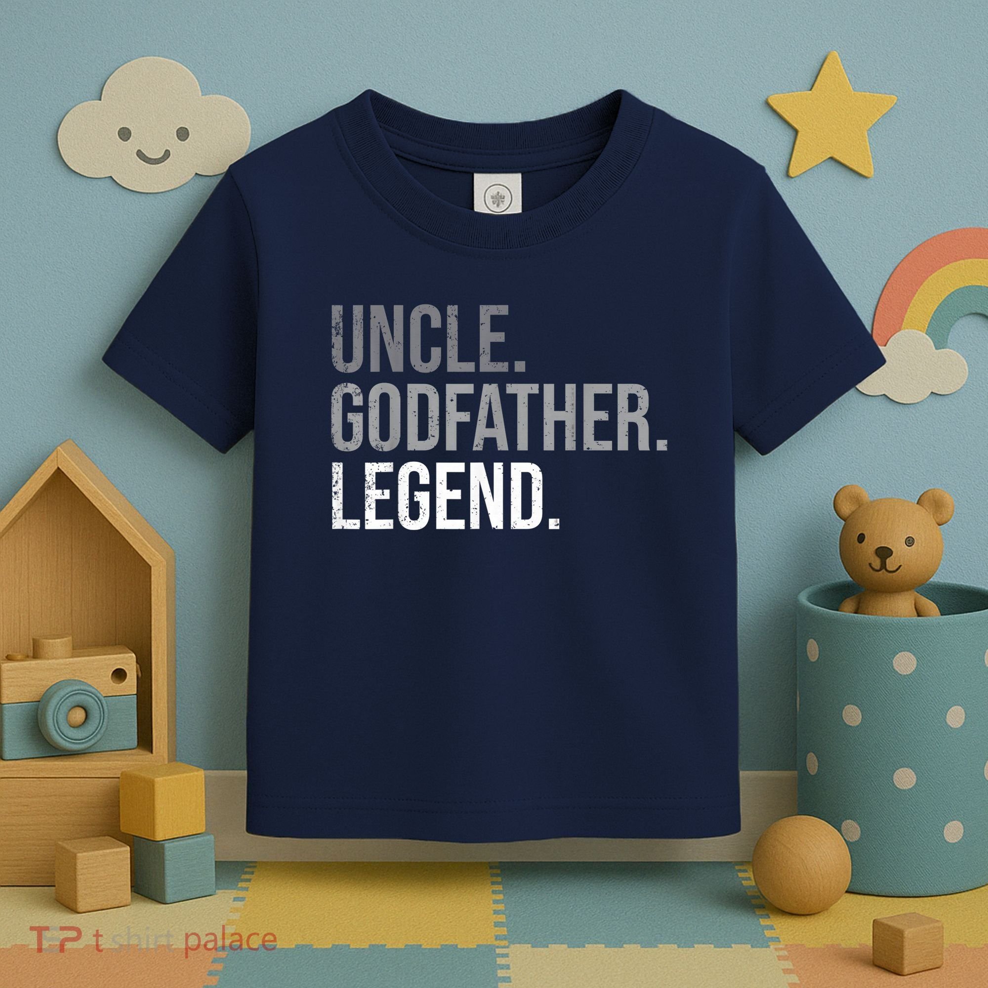 Uncle Godfather Legend Best Godfather Proposal Baptism Toddler T-Shirt