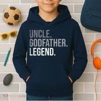  Uncle Godfather Legend Best Godfather Proposal Baptism Kids Hoodie thumb 2