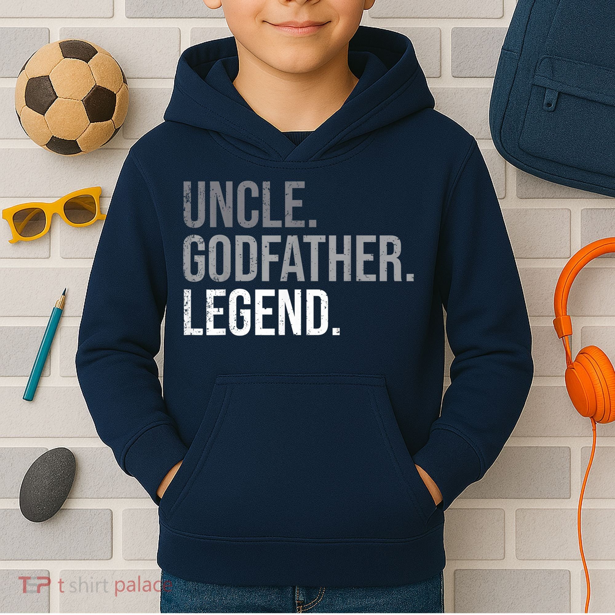  Uncle Godfather Legend Best Godfather Proposal Baptism Kids Hoodie