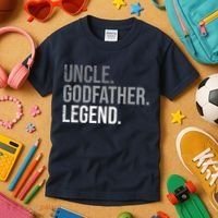  Uncle Godfather Legend Best Godfather Proposal Baptism Kids T-Shirt thumb 3