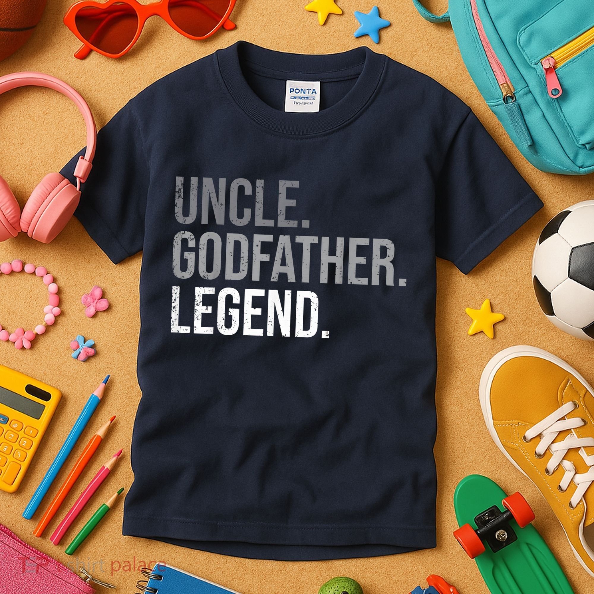  Uncle Godfather Legend Best Godfather Proposal Baptism Kids T-Shirt
