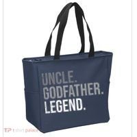 Uncle Godfather Legend Best Godfather Proposal Baptism Tote Bag thumb 2