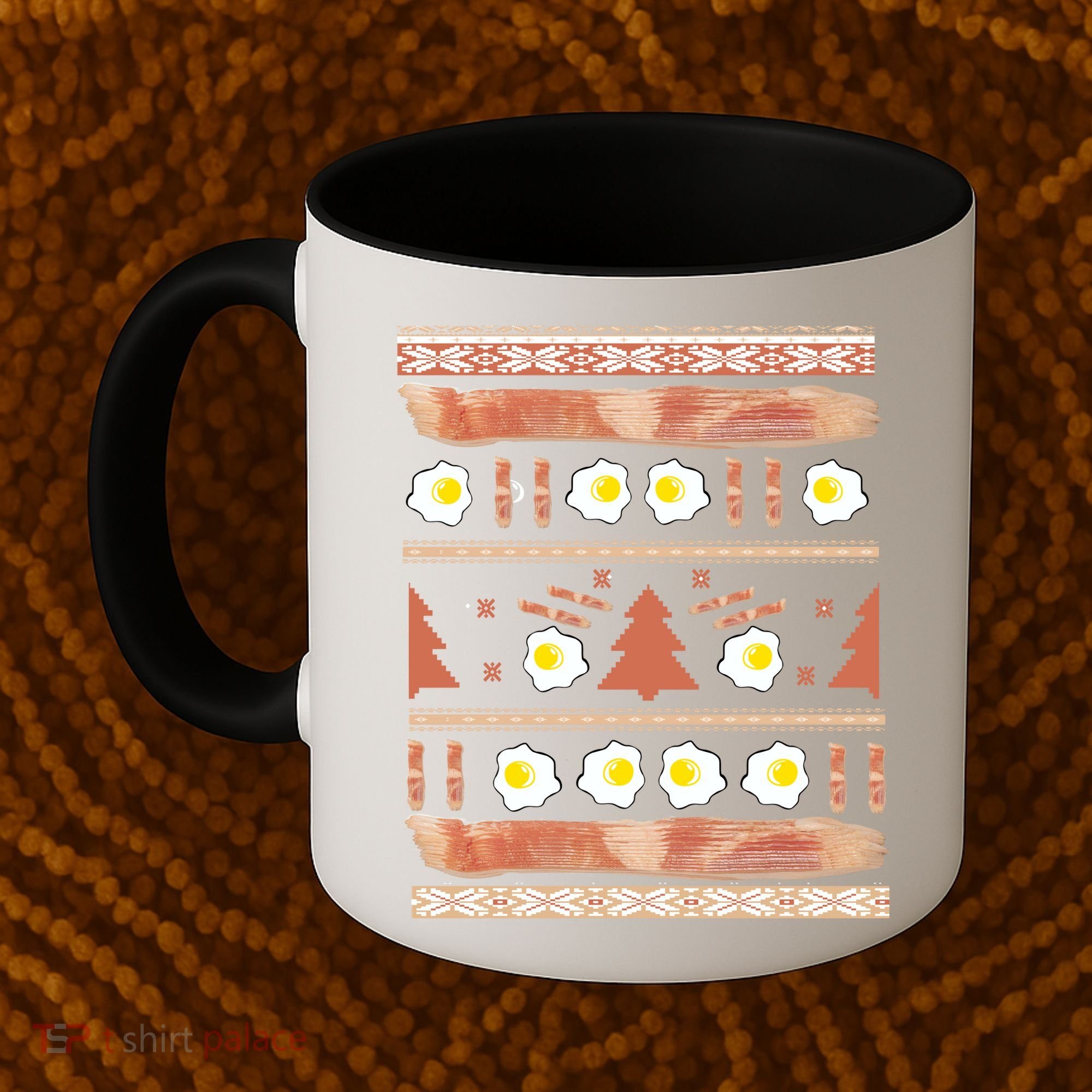 Ugly Bacon And Eggs Christmas Sweater Coffee Mug