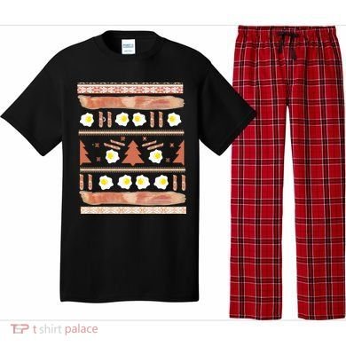 Ugly Bacon And Eggs Christmas Sweater Pajama Set