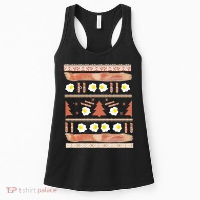Ugly Bacon And Eggs Christmas Sweater Women's Tank Top