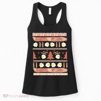 Ugly Bacon And Eggs Christmas Sweater Women's Tank Top thumb 0