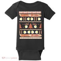 Ugly Bacon And Eggs Christmas Sweater Baby Bodysuit thumb 0