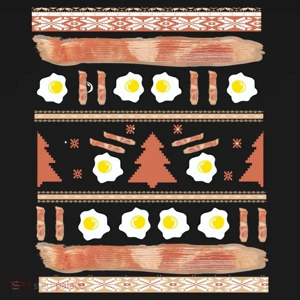 Ugly Bacon And Eggs Christmas Sweater Toddler Hoodie
