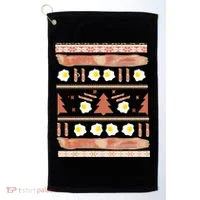 Ugly Bacon And Eggs Christmas Sweater Golf Towel thumb 0