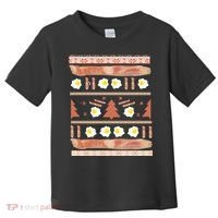 Ugly Bacon And Eggs Christmas Sweater Toddler T-Shirt thumb 0