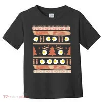 Ugly Bacon And Eggs Christmas Sweater Toddler T-Shirt thumb 0
