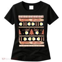 Ugly Bacon And Eggs Christmas Sweater Women's T-Shirt thumb 0