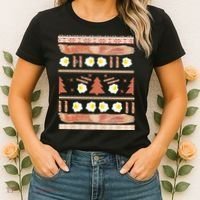 Ugly Bacon And Eggs Christmas Sweater Women's T-Shirt thumb 2